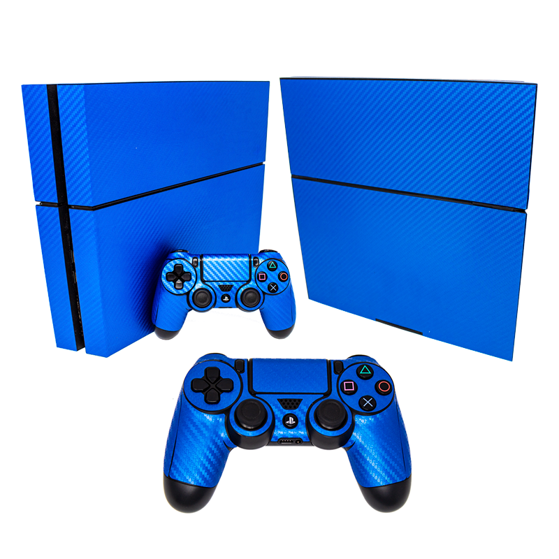 SONY PS4 CONSOLE SKIN - Blue Carbon Fiber